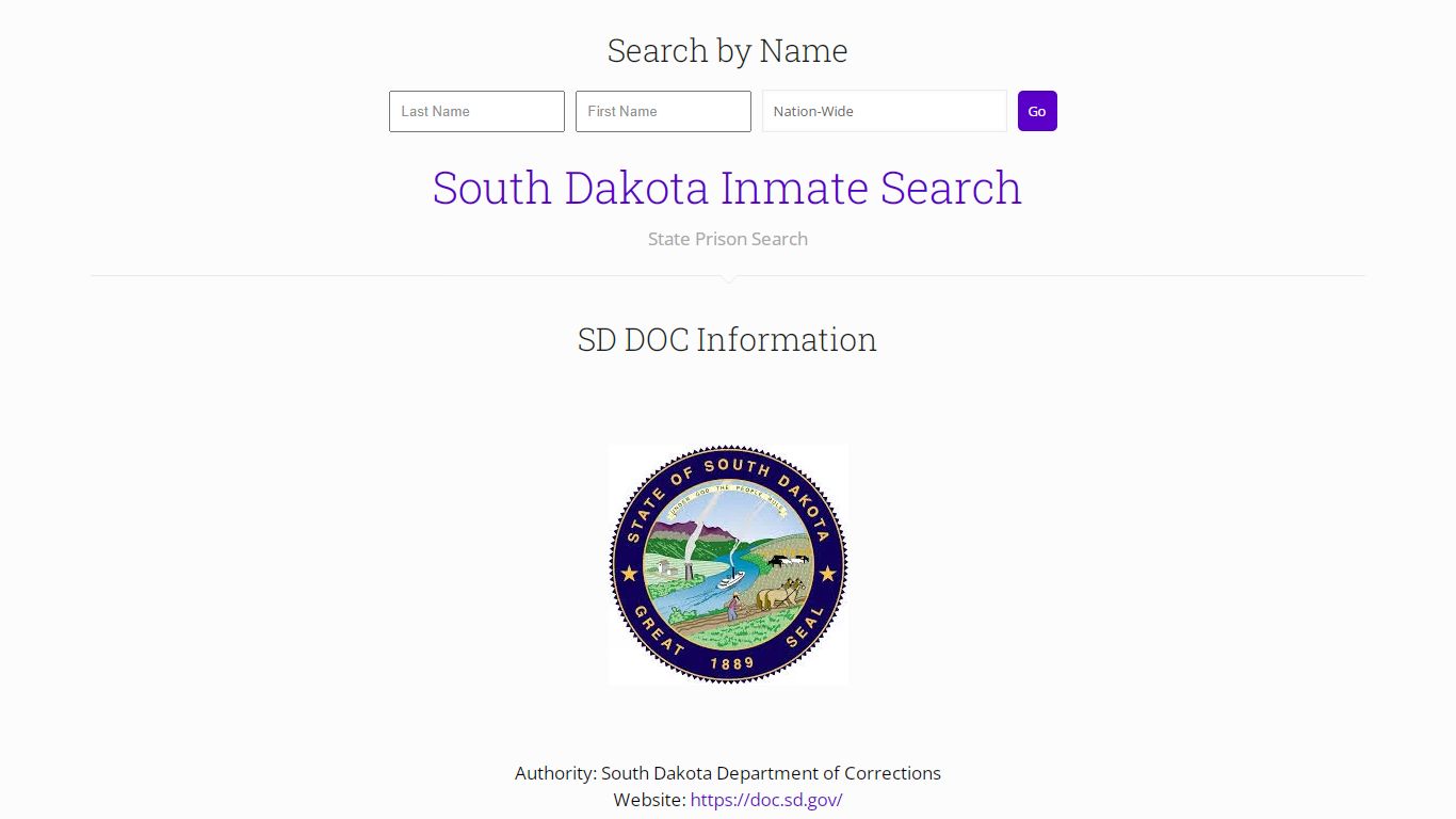 South Dakota Inmate Search - Inmates Plus